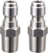Pressure Washer Coupler, Quick Connect Plug, 1/4 Inch Male NPT Fitting, 5000 PSI, 2-Pack