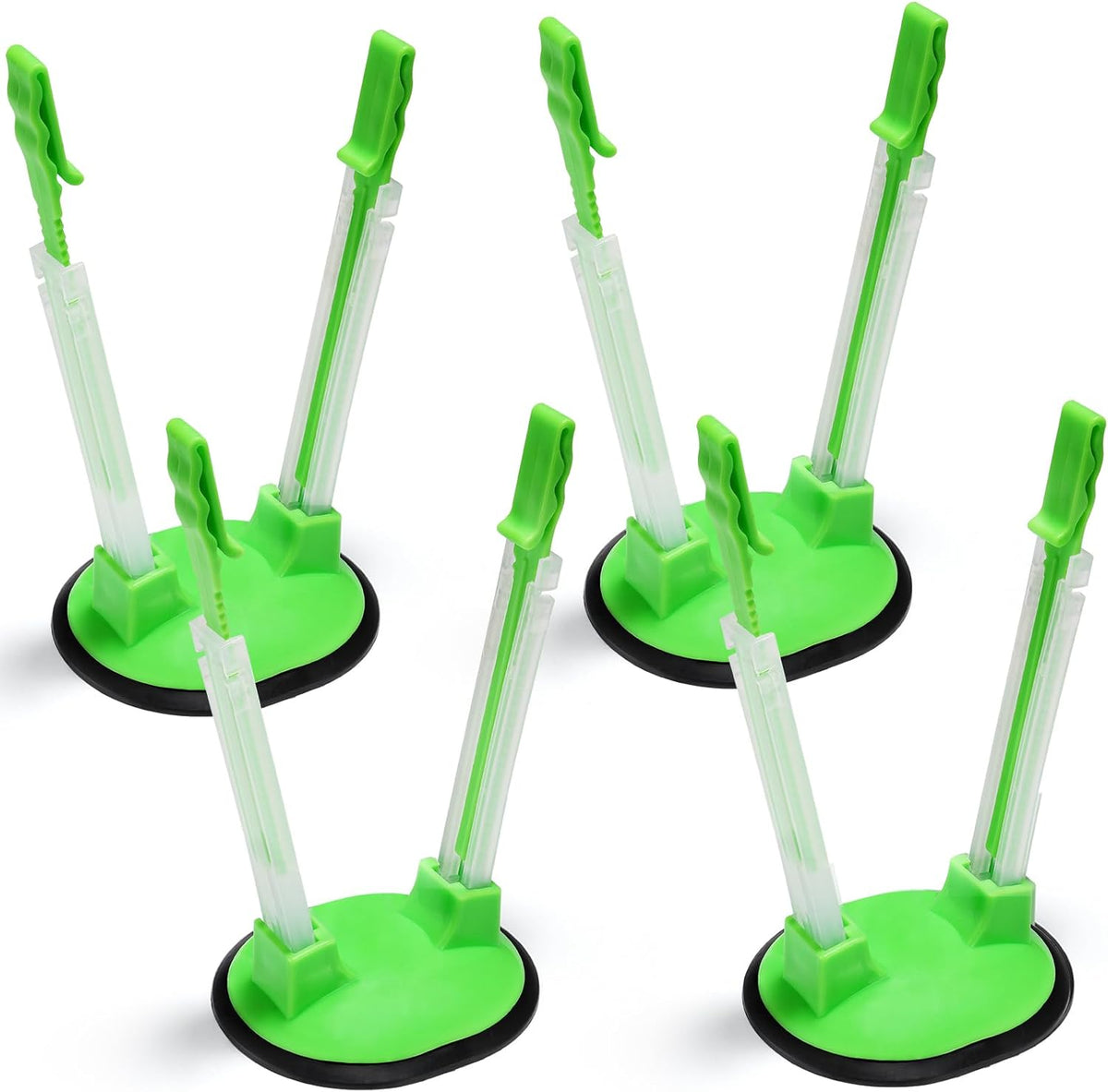 Baggy Rack Holder for Food Meal Prep,Plastic Freezer Bag Holder Stand for Filling, Adjustable Food Storage Bag Holders,Gallon Bag Holder (Pack of 4)