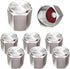Brass (8 Pack) Tire Valve Caps Silver, Premium Metal Rubber Seal Tire Valve Stem Caps, Dust Proof Covers Universal fit for Cars, SUVs, Bike and Bicycle, Trucks, Motorcycles