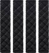 4 Pack Seat Belt Cover Extra Long Seat Belt Pads for Car Soft Comfort Shoulder Strap Covers Harness Pads Helps Protect Your Neck and Shoulder(10.6 Inch,Black)