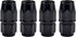 6AN Hose End Fitting Straight Swivel for CPE Braided Hose Black 4PCS