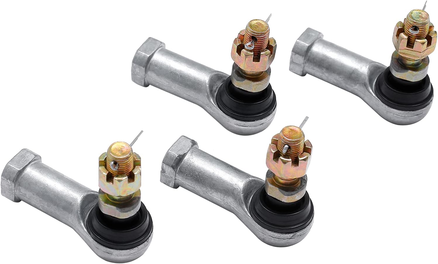Tie Rod End Kit, Ball Joint, Compatible With 2000-2017 Honda Rancher 350/400 / 420 | 03-17 Honda Rincon 650/680 | 1989 1990 Honda pilot 400, Driver Left & Passenger Right Side, 2 Sets