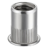 Rivet Nut 1/4"-20UNC 100Pcs Stainless Steel 304 Finish Flat Head Rivnut Threaded Insert Nut Knurled Body