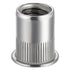 Rivet Nut 1/4"-20UNC 100Pcs Stainless Steel 304 Finish Flat Head Rivnut Threaded Insert Nut Knurled Body