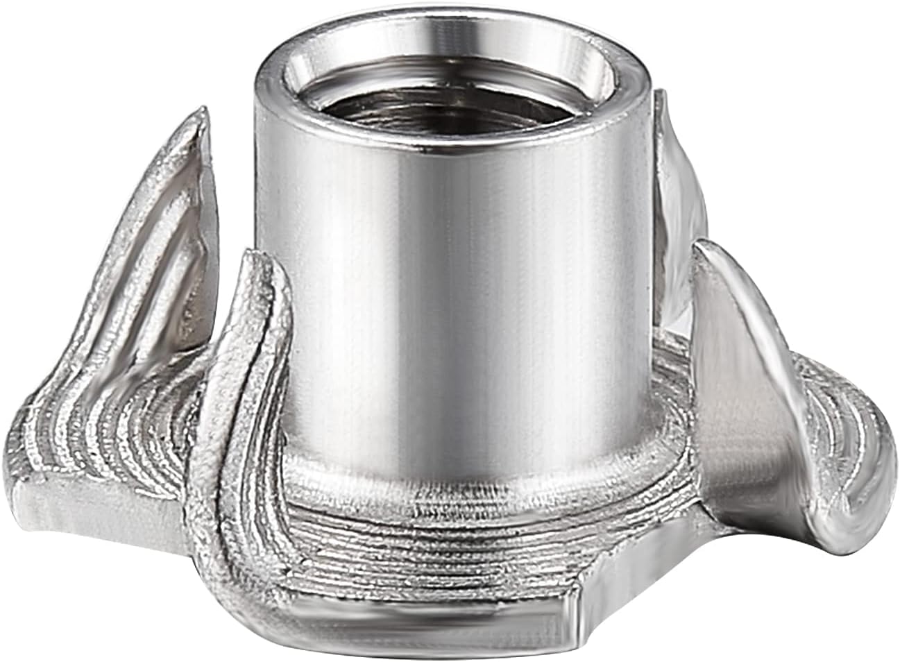 100pcs 1/4"-20 T-nut 304 Stainless Steel Four-jaw - for Home, Hotel Outdoor Threaded Insertion