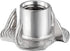 100pcs 1/4"-20 T-nut 304 Stainless Steel Four-jaw - for Home, Hotel Outdoor Threaded Insertion