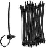 100PCS Fir Tree Nylon Push Mount Zip Ties, Heavy Duty Wire Ties, 2 in 1 Self Locking UV Resistant Assortment for Indoor Wire Tying (8.3"x0.22")