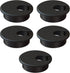 Desk Grommet 2 Inch (50 mm) Pack of 5-Black ABS Plastic Cable Hole Cover to Arrange Wires & Cords Through Computer Table/Countertops