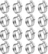 Stainless Steel Hose Clamps - 16 Pack Worm Gear Drive Hose Clamps SAE 16 Clamping Range 3/4 Inch to 1-1/2 Inch (19mm-38mm) for Automotive Plumbing, 3/4&