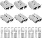 50A-600V Battery Quick Connect/Disconnect with 7/8/10/12 AWG, 6PCS Jumper Cable Plug Connector, Compatible with Anderson Connector for Rescue Winch, Motor Recovery