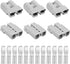 50A-600V Battery Quick Connect/Disconnect with 7/8/10/12 AWG, 6PCS Jumper Cable Plug Connector, Compatible with Anderson Connector for Rescue Winch, Motor Recovery