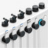 12 Pack 360° Rotatable Spring Cable Clips[1s Lock], Adhesive Cord Holder for Nightstand, Phone Charger Cord Holder for Desk Home Office Car Game Station