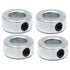 (4-Pack) 5/8” Bore Solid Steel Shaft Collars with Zinc Plated Coating - Durable Shaft Collars Suitable for Machinery and Industrial Use