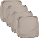 Patio Cushion Covers 24x24 Waterproof Outdoor Cushion Covers for Patio Furniture 4Pack Patio Cushion Slicovers Replacement Outdoor Seat Cushion Slip Cover for Wicker Chair, Tan