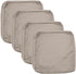 Patio Cushion Covers 24x24 Waterproof Outdoor Cushion Covers for Patio Furniture 4Pack Patio Cushion Slicovers Replacement Outdoor Seat Cushion Slip Cover for Wicker Chair, Tan