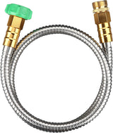 304 Stainless Steel Metal 3FT Short Garden Hose 3 Feet Flexible, Portable & Lightweight Kink Free Garden Water Outdoor Hose