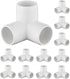12-Pack 3 Way PVC Fittings 3/4 Inch, Furniture Grade PVC Pipe Connector Elbow for All DIY Structure and Frames, SCH40 Pipe Tee Corner Fitting