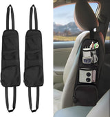 2PCS Car Seat Storage Hanging Bag, Multi-Pocket Seat Side Organizer, Multifunctional Mesh Net Pocket, Can Hold Mobile Phone, Wallet, Glasses, Suitable for Cars, SUVs, Trucks