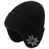 Winter Thick Fleece Lined Ear Protection Hat - Thermal Knit Beanie for Men Women - Warm Skull Cap for Cycling Outdoor Running - Black