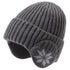 Winter Thick Fleece Lined Ear Protection Hat - Thermal Knit Beanie for Men Women - Warm Skull Cap for Cycling Outdoor Running - Dark Gray
