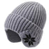 Winter Thick Fleece Lined Ear Protection Hat - Thermal Knit Beanie for Men Women - Warm Skull Cap for Cycling Outdoor Running - Gray