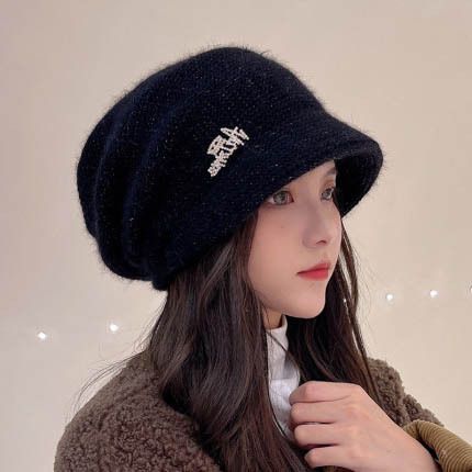 Ribbed Knit Beanie Hat - Winter Warm Skull Cap for Men Women - High Quality Acrylic Close Fit Casual Cuffed Hat - Black