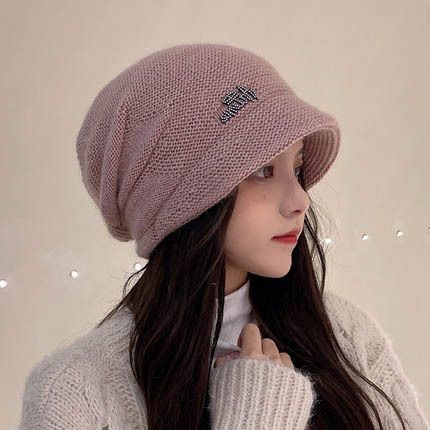 Ribbed Knit Beanie Hat - Winter Warm Skull Cap for Men Women - High Quality Acrylic Close Fit Casual Cuffed Hat - Pink