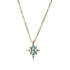 S925 Sterling Silver Mini Pendant Necklace - 18K Gold Plated Sky Blue Zircon Charm Chain for Women - Delicate Fine Jewelry for Daily Wear - Gold 45cm