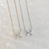 S925 Sterling Silver 4-Leaf Clover Zircon Pendant Necklace 2-Pack - 18K Gold + White Gold Plated Lucky Charm Chain for Women - Delicate Daily Wear Jewelry