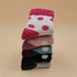 Wool Blend Terry Socks 5-Pack - Winter Thick Warm Mid Calf Crew Socks for Women - Polka Dot Pattern Cotton Socks - 5 Pairs