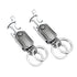 Multi-Functional Keychain 2-Pack - Stainless Steel EDC Tool with Knife Bottle Opener Phone Stand Fidget Spinner - Pocket Carry Gadget Set