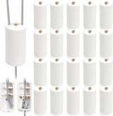 20 Packs Pull Cord Knobs for Window Blind, Safety Breakaway Condensers, White Cylinder Blind Tassels Pendant, Decorative Drops End Home Office Roman Shades Accessories 