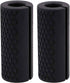 Thick Dumbbell & Barbell Grips for Weightlifting - High-Density Silicone Rubber, Non-Slip Gym Muscle Growth, Hand Stress Relief, Arm Blaster Adapter (1 Pair) Black 