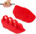 Anti-Slip Workout Grips: New Rubber Gym Grips Deadlifts Palm Protection Gloves for Weight Lifting, Dumbbell, Deadlift, Bar Pad Pull Up Grippers, Training and Exercise Men Women Red Pair 