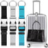 3 Pcs Add a Bag Luggage Straps Gripper Heavy Duty Jacket Valises Strap for Travel Belt with Buckle Adjustable Baggage Black, Blue and Grey 