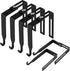 4 Pcs Adjustable Cubicle Hanger Universal Partition Metal Hooks Door Hanger, Adjusted to Fit Panels with 1 3/8 Inch 3 1/2 Thickness for Office Whiteboard (Black) Black 