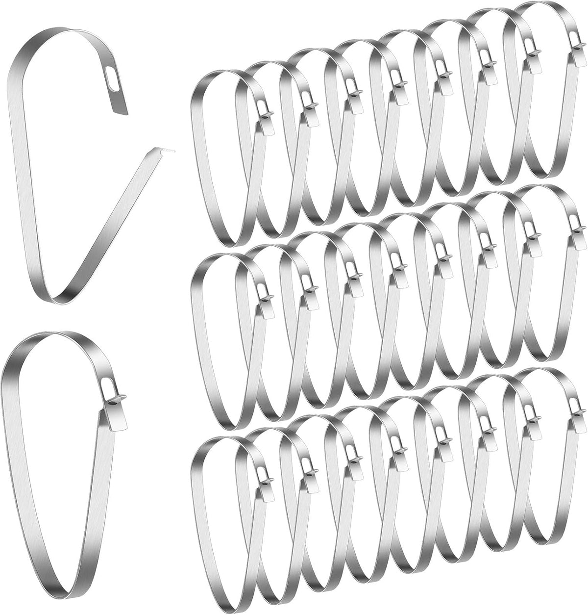30 Pcs Real Estate Sign Rider Clips Hanging Stainless Steel for Posts Open House Plaque 