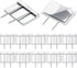 10 Pcs Silver Cubicle Pins Partition Long Push Fabric Clips Name Plate Holders for Office Furniture Corkboard Mounting 