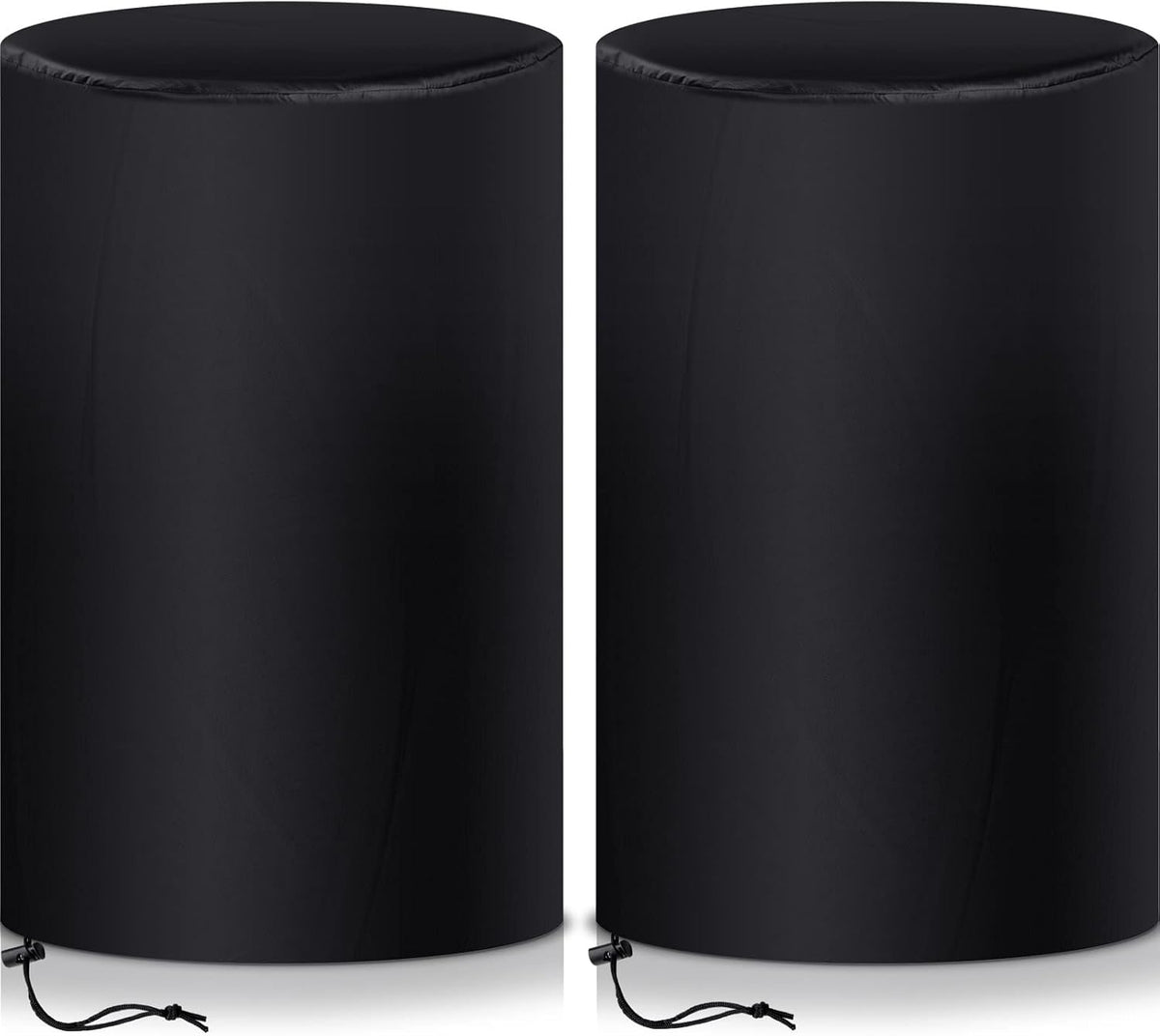 55 Gallon Drum Cover, 210D Oxford Cloth Water Storage Barrel 25 x 37 Inch Outdoor Waterproof Rain Snow Bucket lid with Drawstring, UV Protection, Anti Dust(2 Pcs) 