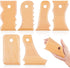 7 pcs Big Size Pottery Foot Shaper Tools Trimming Ceramics Profile Rib Bundle for Carving Clay Molds Ceramics, Beech Wood 
