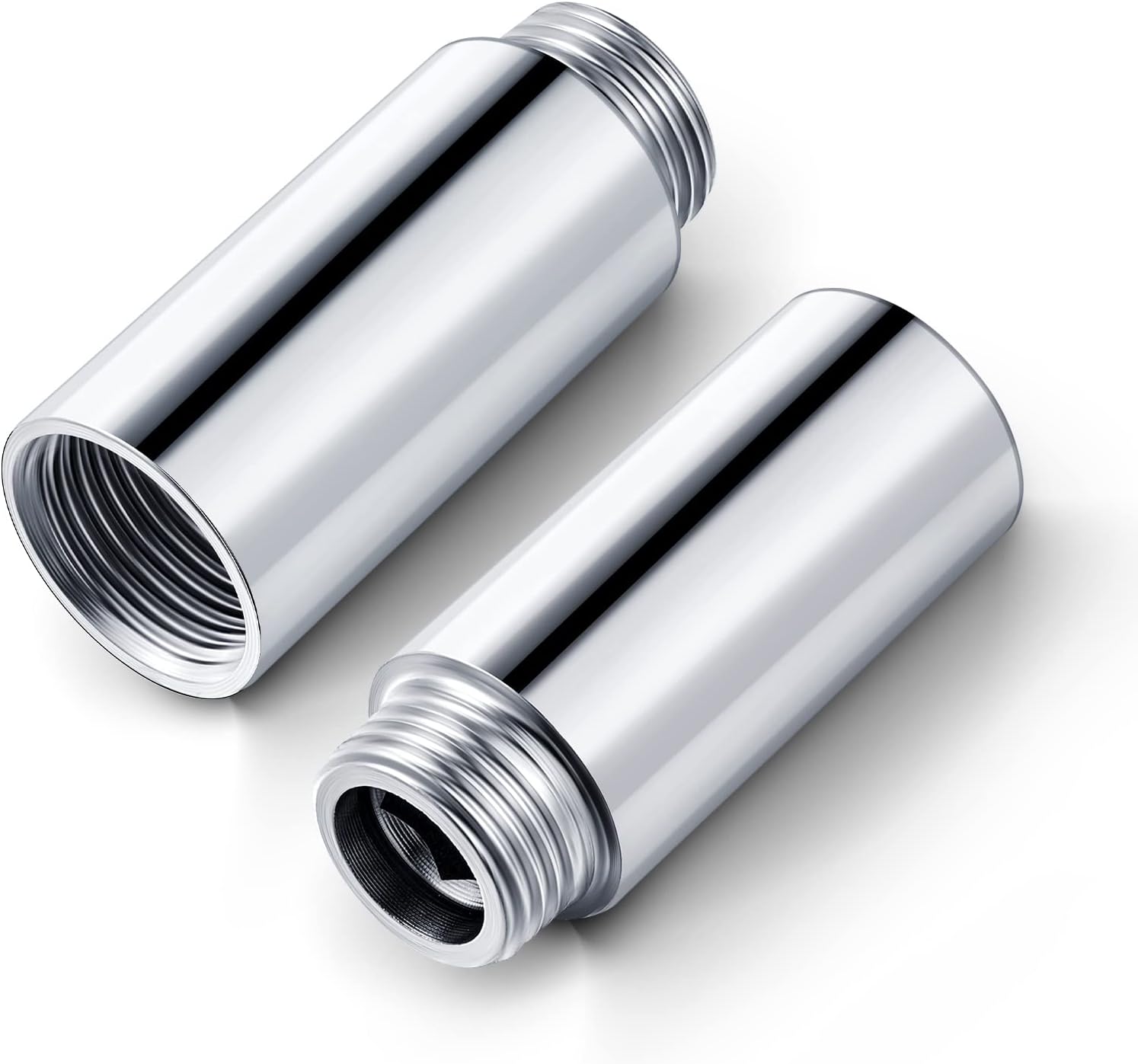 2 Pcs Shower Head Extension Arm Stainless Steel Pipe 1/2pt Male to Female Thread Cast Fitting Coupler Adapter(2 Inch) Inch 