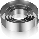 6-12 Inch Round Cookie Cutter Adjustable Circle Stainless Steel Cake Trimmer for Baking Kit Mousse Layered Biscuit Food Tiramisu Pastry 