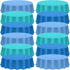 12 Pcs Ocean Theme Round Tablecloth,disposable Assorted Blue Tablecloth, Plastic Light Table Covers for Under the Sea Beach Surf Pool Party Birthday Decoration, 84" Inch 