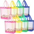 11 x 12.9 Inche Mesh Beach Tote Bags Mini Pool Reusable Colorful Polyester for Travel Party Swim Toys 