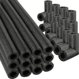 8 Pack Elbow Pipe Insulation Foam Tube Outdoor Wrap Black Covers Tubing Water for Winter Irrigation, Sprinkler (1/2 Inch) 