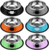 6 Pcs Cat Bowls for Food and Water Dishes Stainless Steel Pet 7 oz Anti Slip Metal Dish with Removable Rubber Base Thick Feeding Indoor Kitten Small Dog(Classic Color) Classic Color 