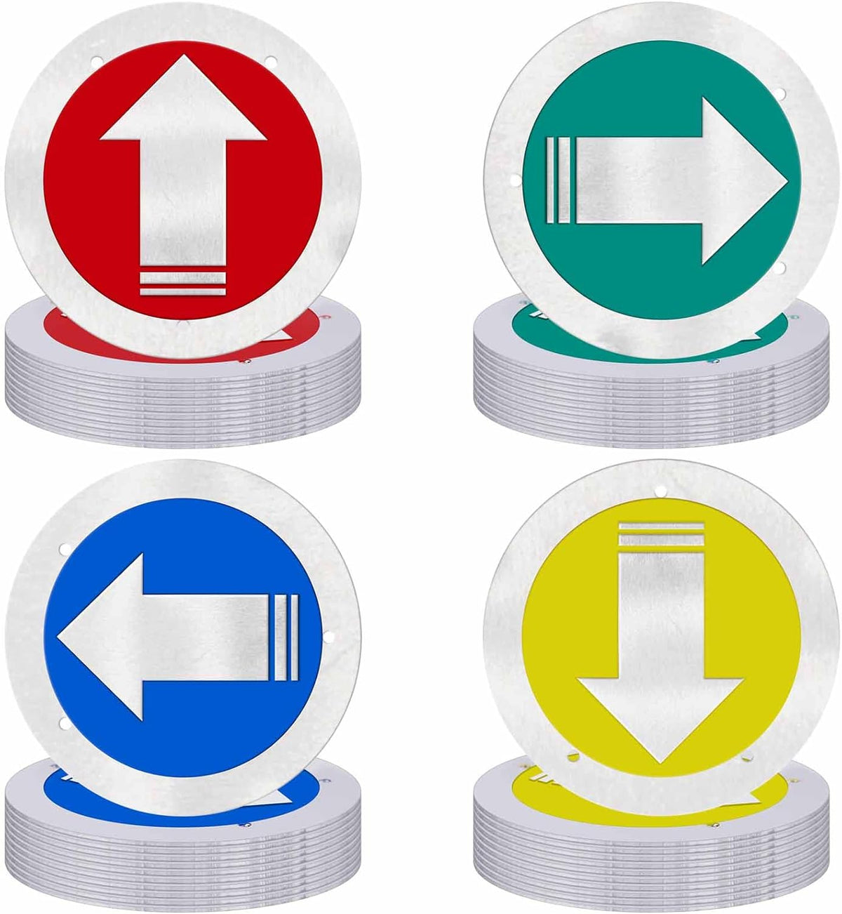 Trail Markers Reflective Marker Pack Bright Marking Reflectors for Hunting Hiking Driveway Camping Walking Backpacking Outdoors, Blue Green Red and Yellow 