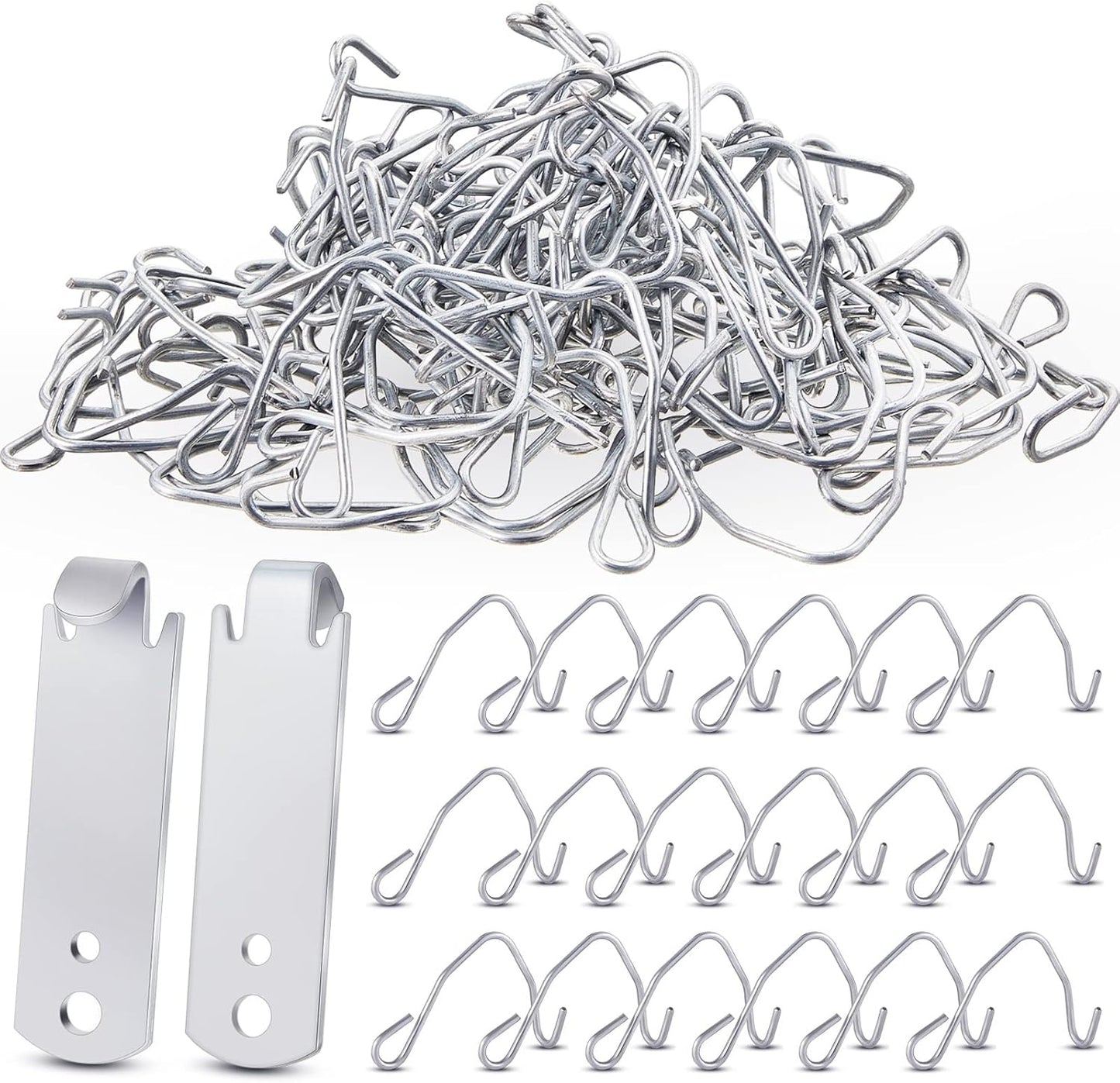 102 Pieces T Post Wire Clips Fence Twister for Galvanized Steel Tensioning Tool Fixing Clip Garden Farm Highway Sport Fences 