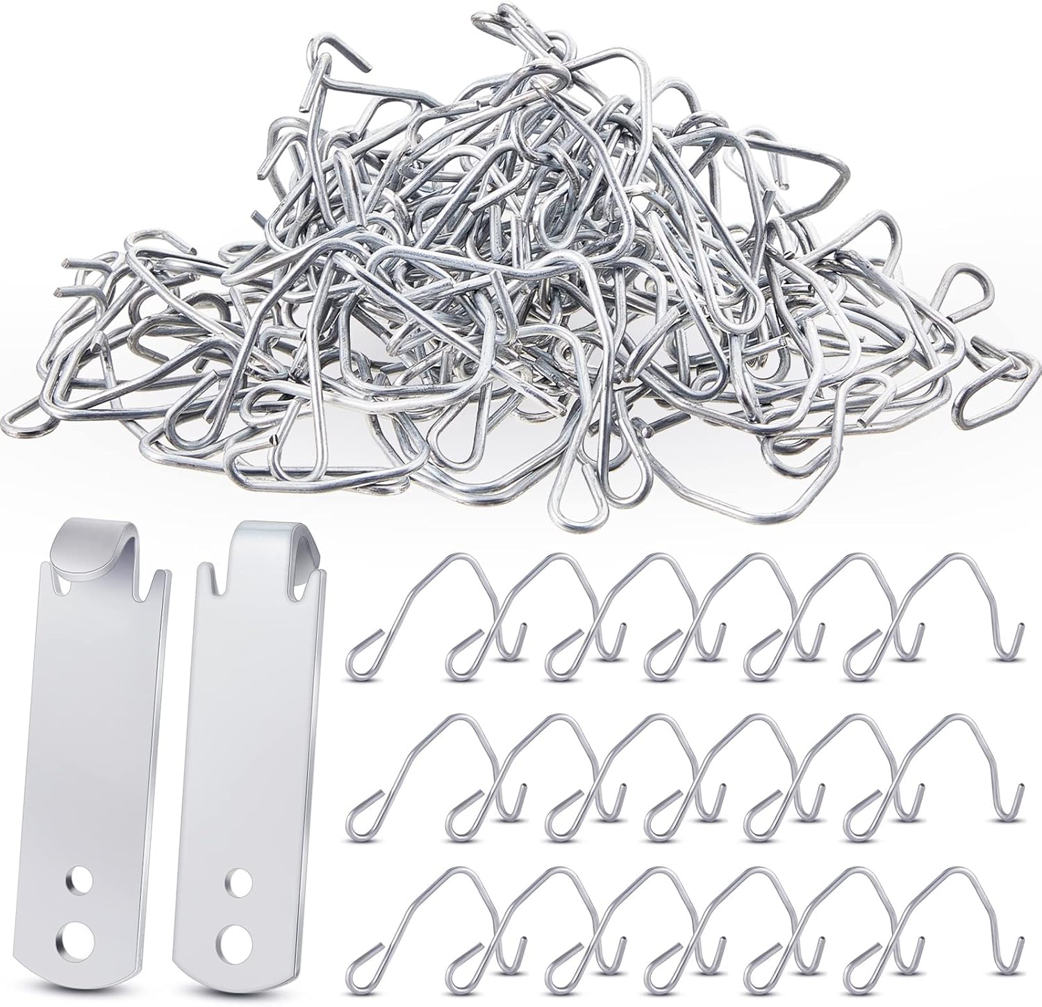 102 Pieces T Post Wire Clips Fence Twister for Galvanized Steel Tensioning Tool Fixing Clip Garden Farm Highway Sport Fences 