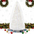 9.84 ft Upright Christmas Tree Storage Bag White Extra Large Jumbo Removal Disposal with Zipper Drawstring Waterproof Tear Proof Cover for Xmas Daily Home 